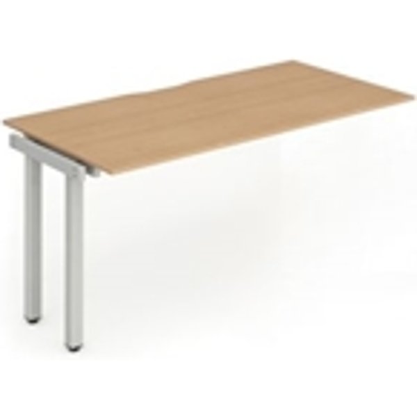 Evolve Plus 1200mm Single Row Office Bench Desk Ext Kit Beech Top