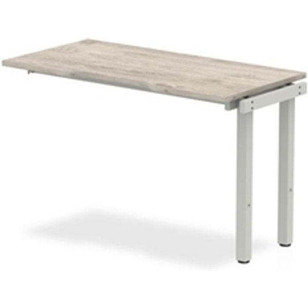 Evolve Plus 1200mm Single Row Office Bench Desk Ext Kit Grey Oak Top