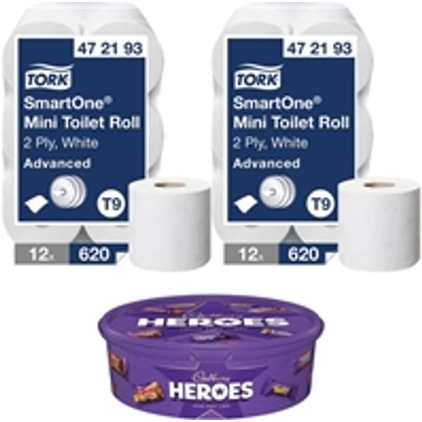 Tork SmartOne Toilet Tissue Mini White 2 Ply 111.6m - 472193