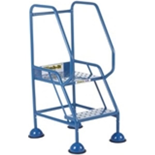 Domed Feet Step - 2 Tread - Punched - Blue