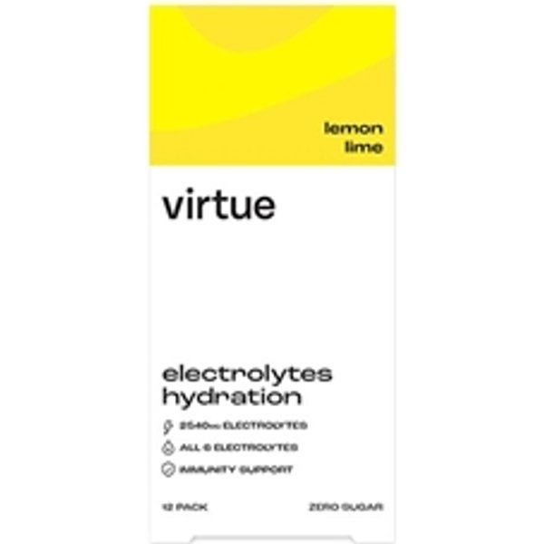 Virtue Electrolytes Hydration Lemon Lime 12x5g Pack of 1