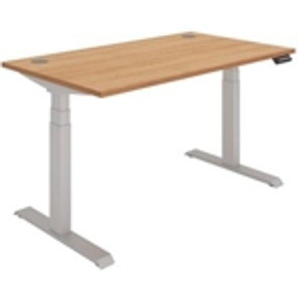 Office Dual Motor Sit Stand Desk 1400X800 Beech/Silver