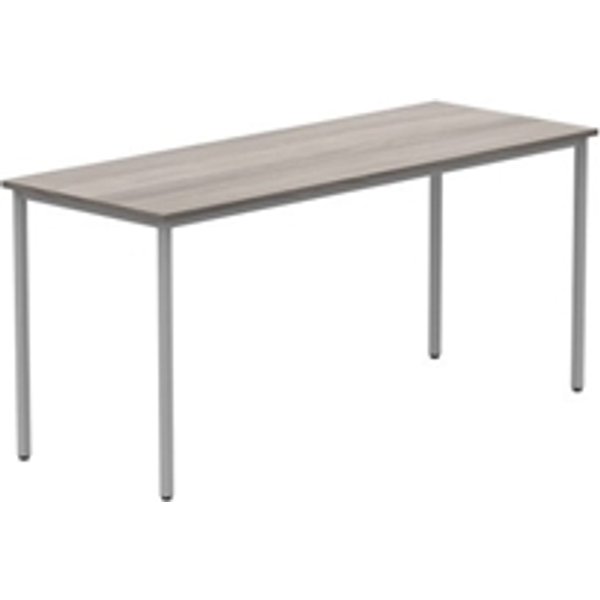 Office Rectangular Multi-Use Table 1600X600 Alaskan Grey Oak/Silver