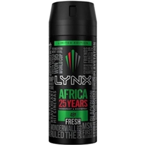 Lynx Africa Body Spray 150ml - PACK (6)