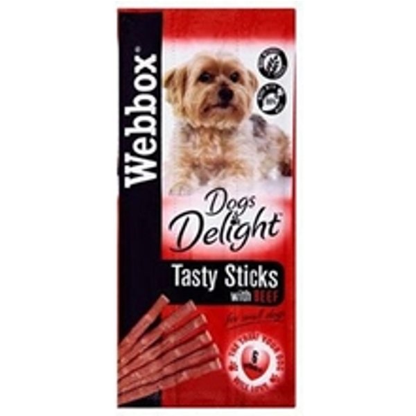 Webbox Small Dogs Delight Tasty Sticks Beef 6 Pack - PACK (12)
