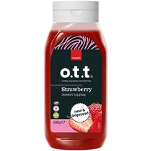 Macphie O.T.T Strawberry Dessert Topping 500g