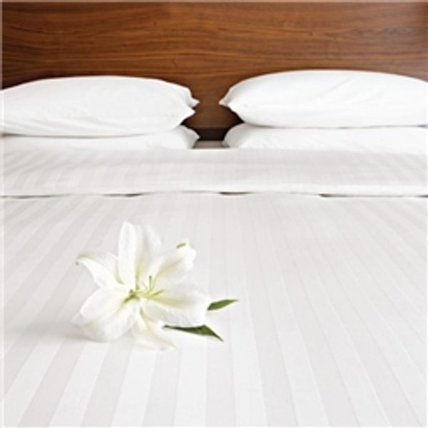 Mitre Comfort Satin Flat Sheet Oatmeal Single