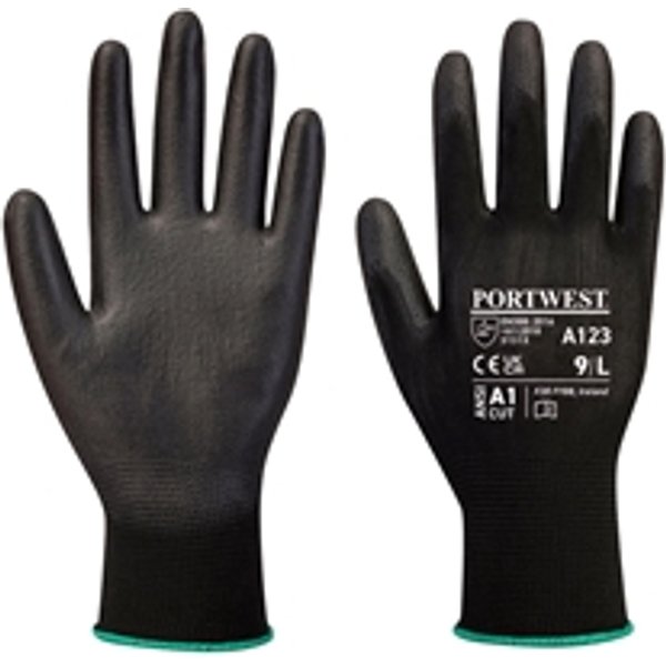 PU Palm Latex Free (Pk144) (Black) Medium