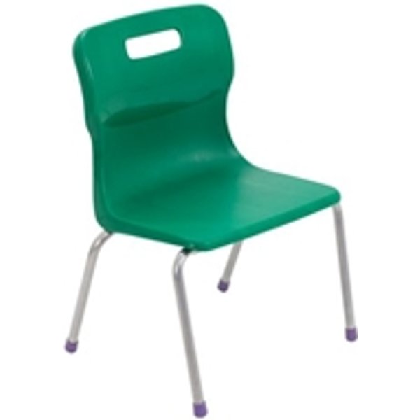 Titan 4 Leg Chair Size 2 - 310mm Seat Height - Green - T12-GN2