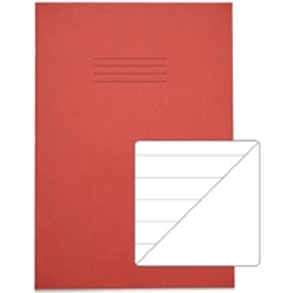 Rhino A4 Exercise Books - Plain & 15mm Ruled (Pack of 50)