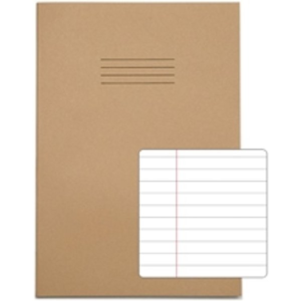 Rhino A4 Exercise Book with Ruled Margin - Pack of 50