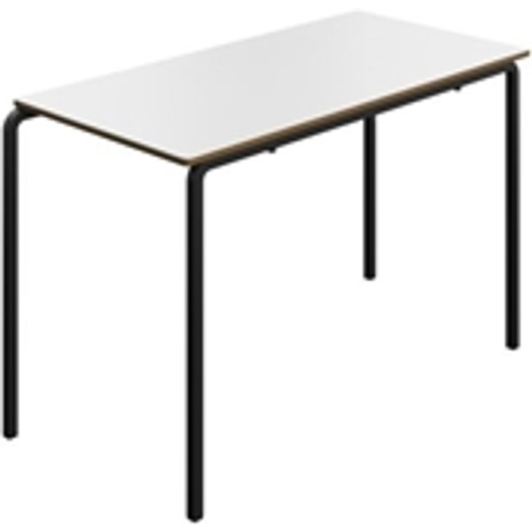 Titan Crush Bent Frame Table 120cm White-Black
