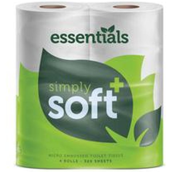 Essentials Toilet Roll 2-Ply 320 Sheets Per Roll 4x12 Pack 48