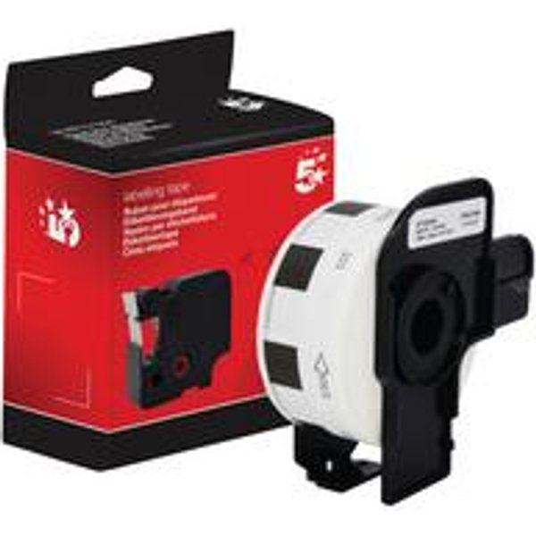 5 Star Replacement Labels for Brother QL Printers (Black on White)
