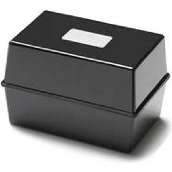 5 Star Card Index Box 8x5 Inch Black FS676891