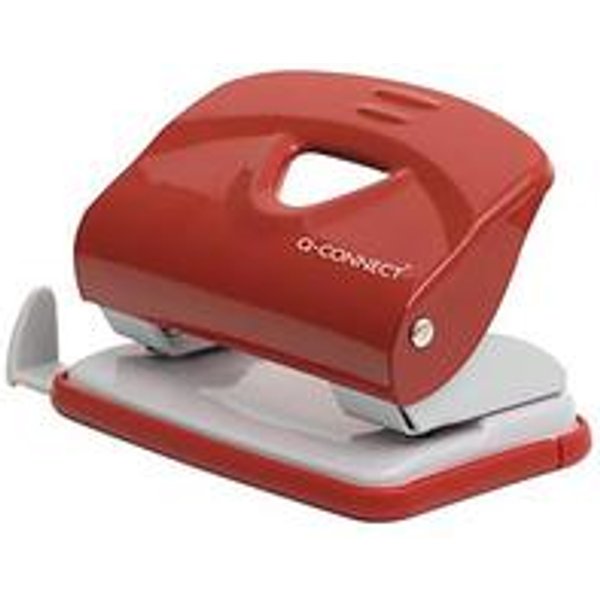 Q-Connect Red Medium Duty Metal Hole Punch