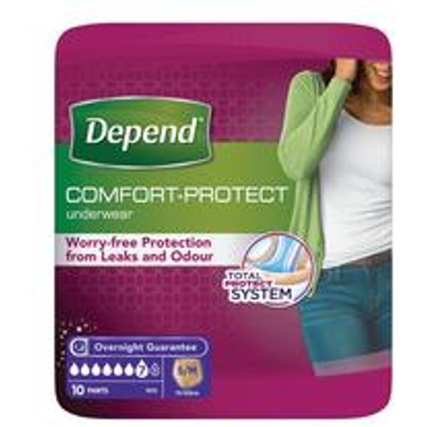 Depend Comfort Protect Pants S/M Pack of 10