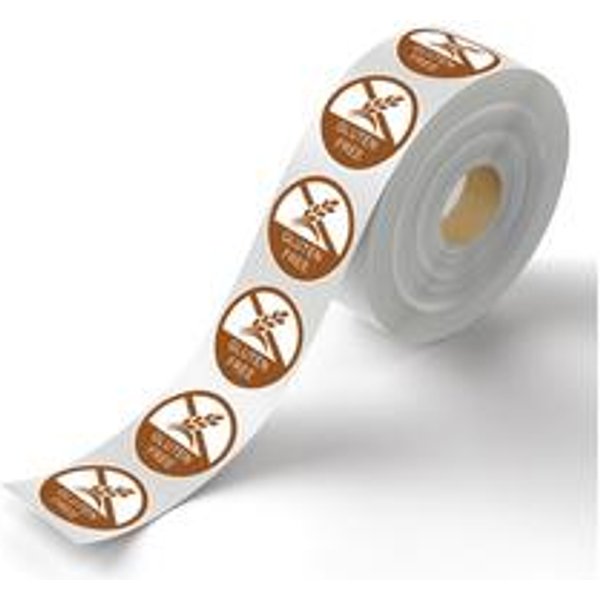 MyCafe Gluten Free Food Labels 25mm Removable (Pack of 1000)