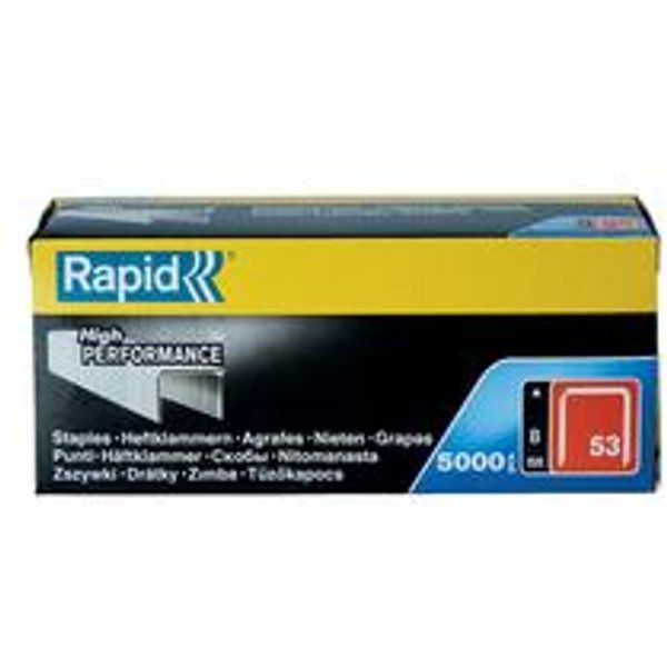 Rapid No. 53 Finewire Staples 8mm