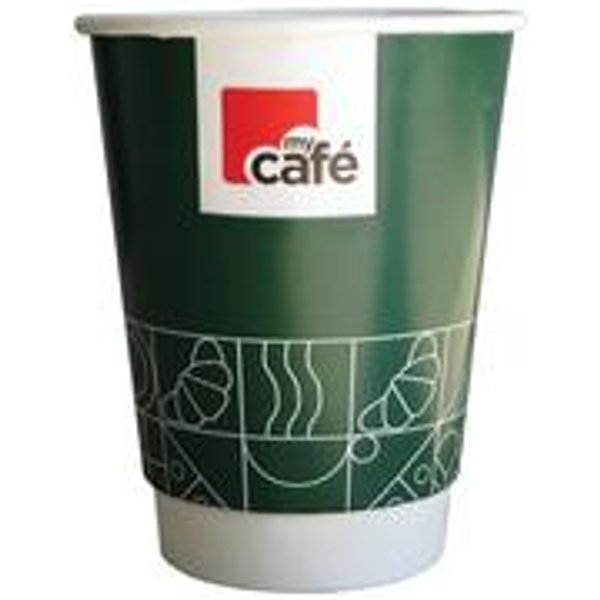 MyCafe Double Wall 12oz Disposable Cups (25 Pack)