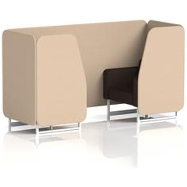 Brixworth 2-Seater Privacy Booth with White Legs