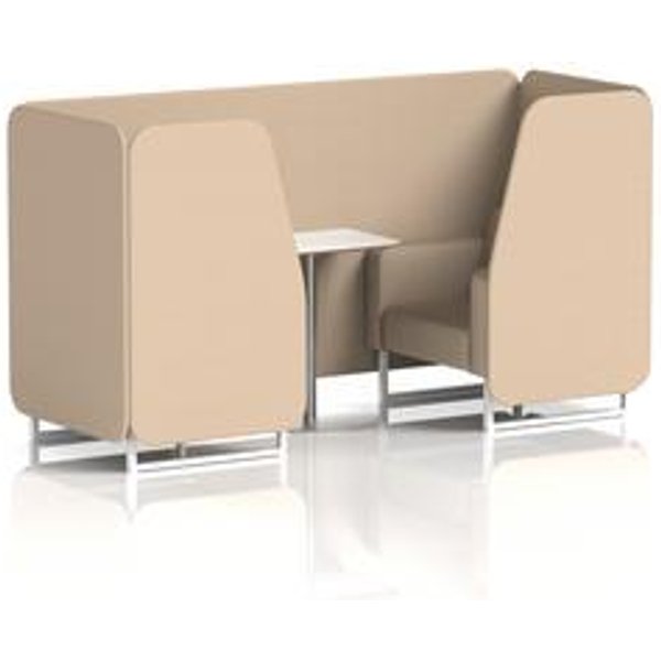 Brixworth Synergy Affix Privacy Booth with White Legs