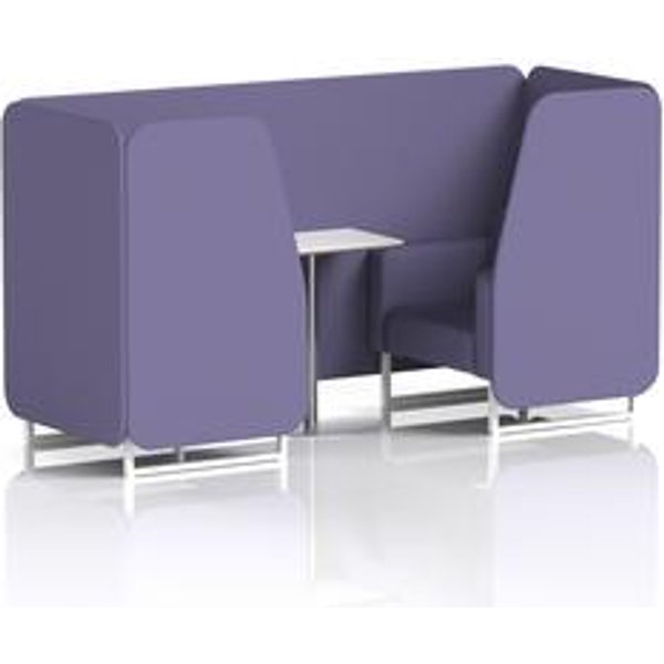 Brixworth Synergy 2-Seater Privacy Booth with White Legs