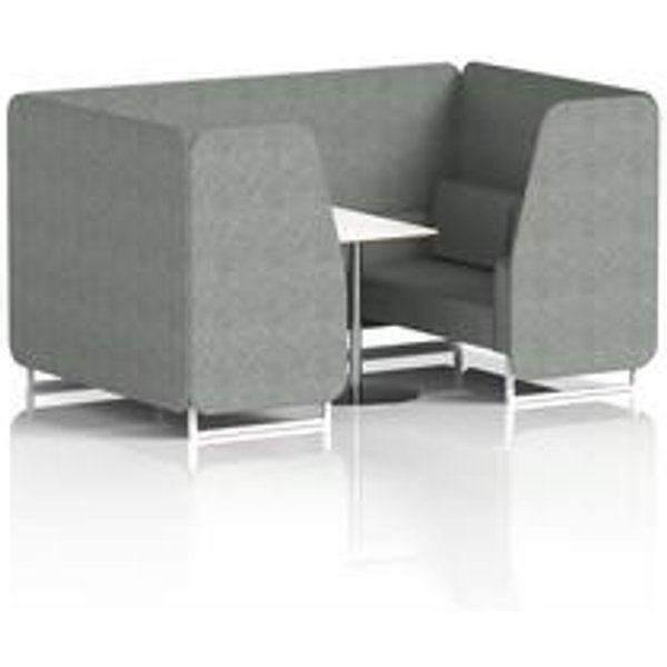 Brixworth 4-Seater Privacy Booth with White Legs