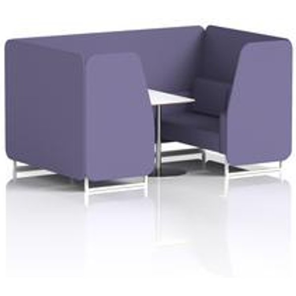 Brixworth 4-Person Synergy Booth with White Legs