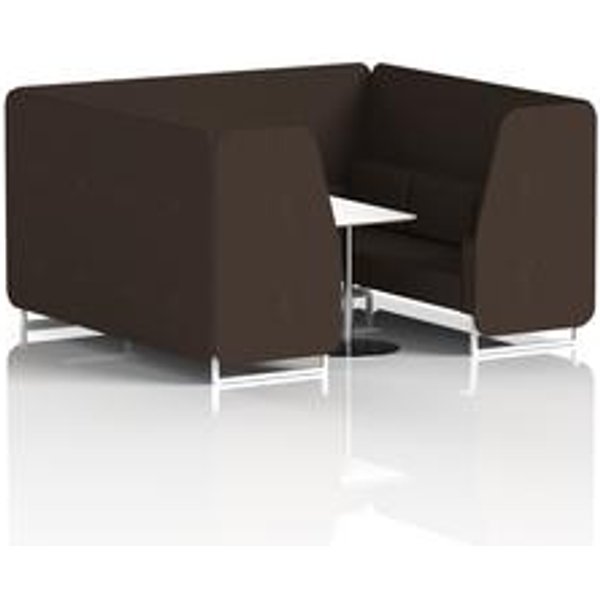 Brixworth 6-Seater Privacy Booth with White Legs