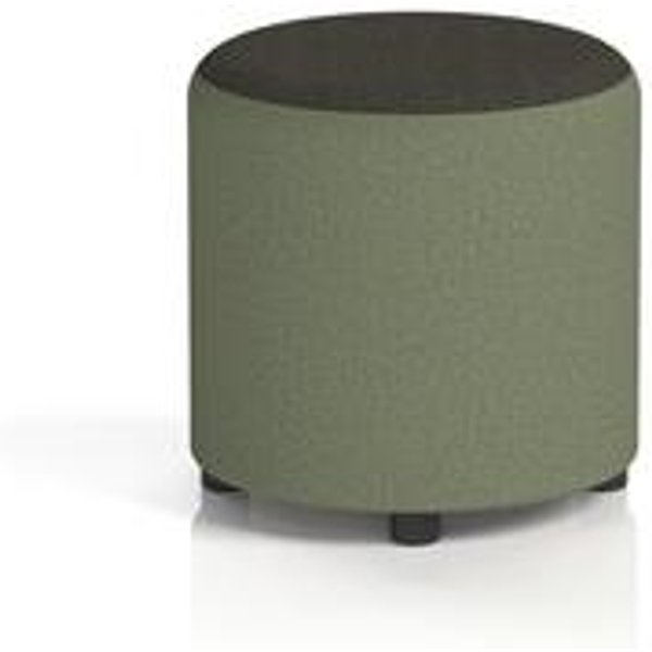 Harlestone Small Round Stool in Flax Fabric