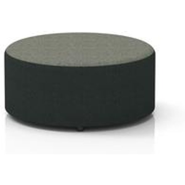 Harlestone Large Round Stool Charcoal Fabric with Vitreous Top