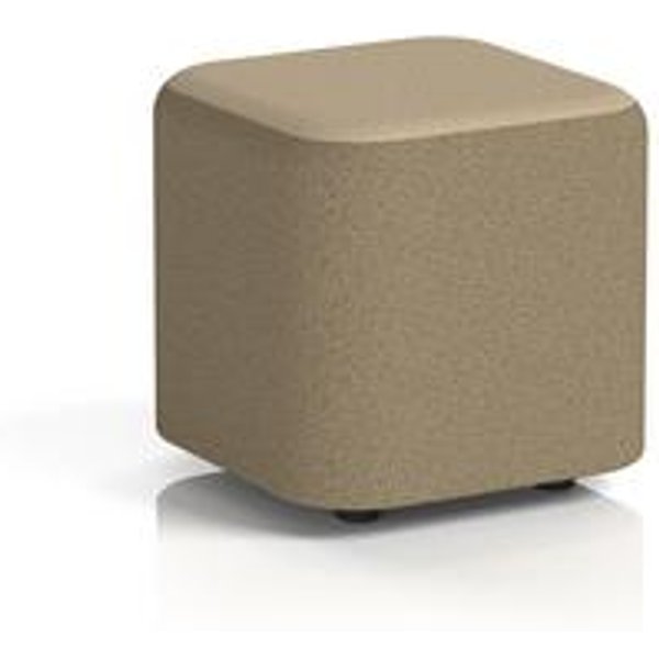 Harlestone Small Square Stool in Flax Fabric