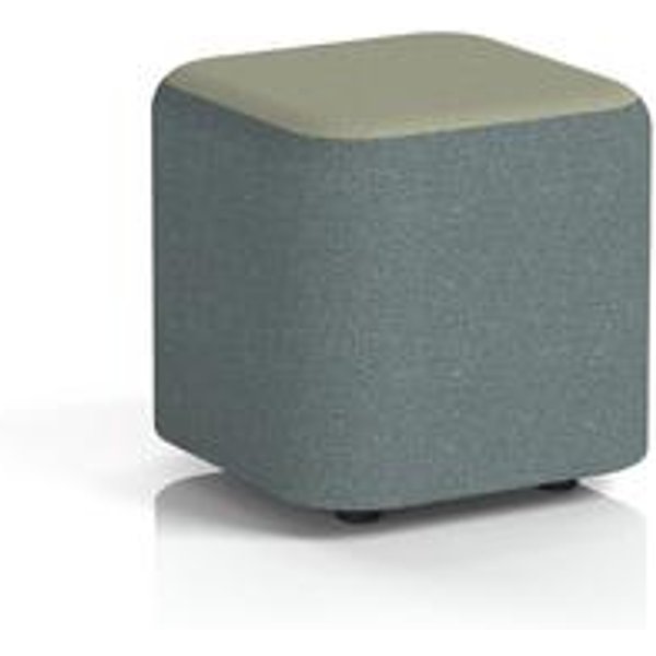 Harlestone Small Square Stool in Flax Fabric