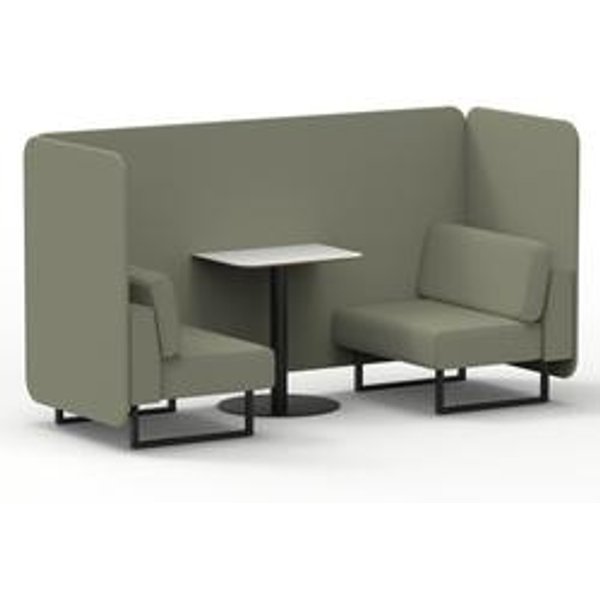 Brixworth Newbury 2-Seater Bench Booth with White Table
