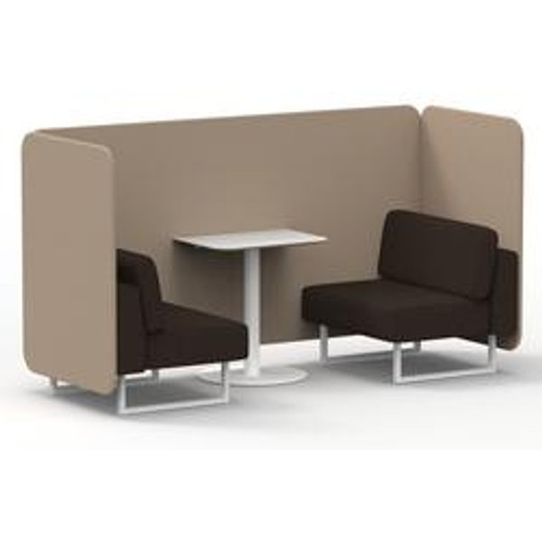 Brixworth 2-Person Bench Booth with Synergy Affix Panels