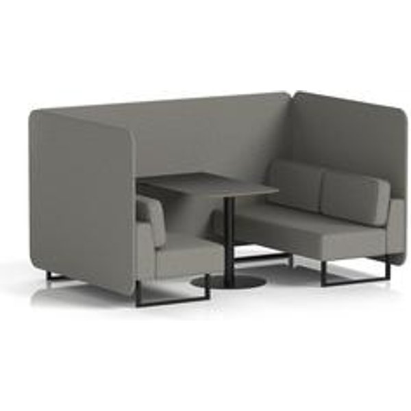 Brixworth 4-Seater Bench Booth with Black Legs and Table