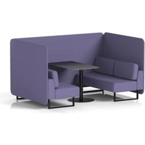 Brixworth Synergy 4-Person Bench Booth with Black Table