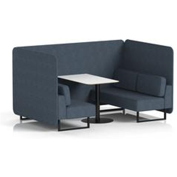 Brixworth 4-Seater Bench Booth with White Table