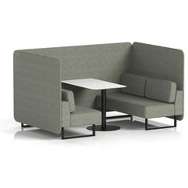 Brixworth 4-Seater Bench Booth with White Table