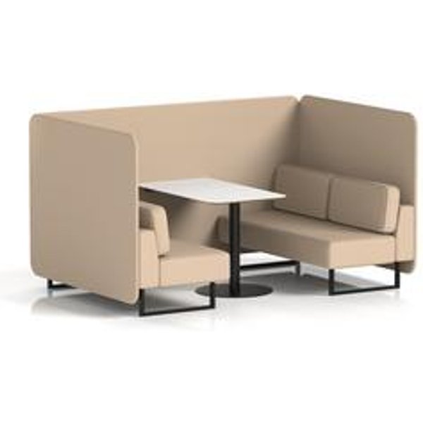 Brixworth 4-Seater Bench Booth with White Table
