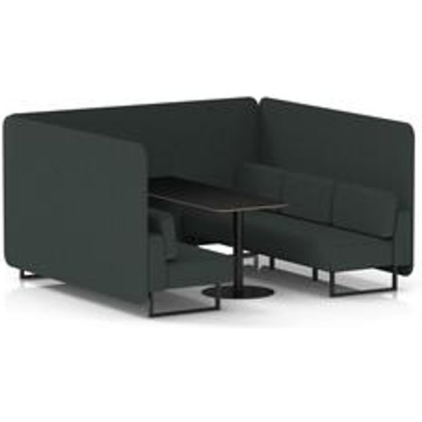 Brixworth 6-Seater Bench Booth with Black Legs