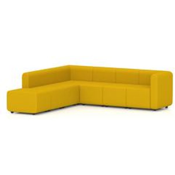 Mawsley L-Shape Modular Corner Sofa with Left Arms