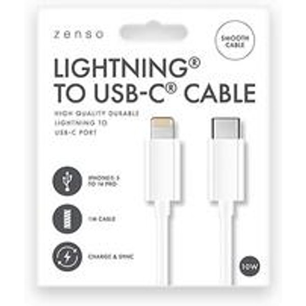 Pack of 24 White 1m Lightning to USB-C Cables