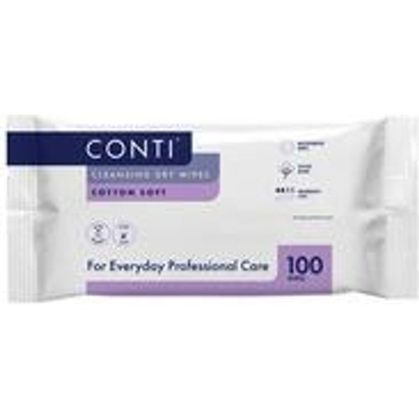 Conti Large Cotton Soft Dry Wipes - Pack of 20