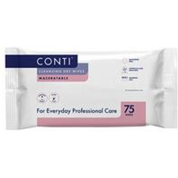 Conti Large Maceratable Cleansing Wipes 75 Pack