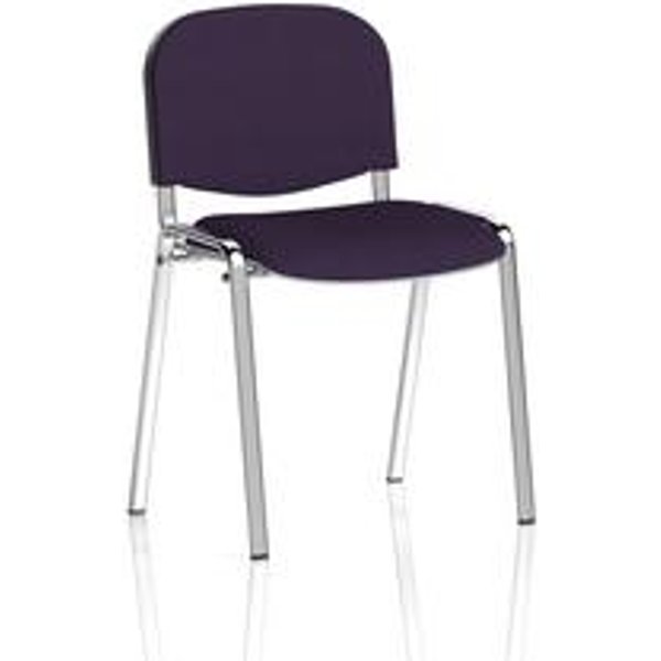 ISO Tansy Purple Upholstered Chrome Frame Chair