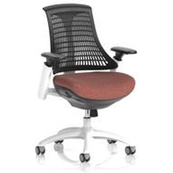 Flex Task Operator Chair with White Frame and Black Seat