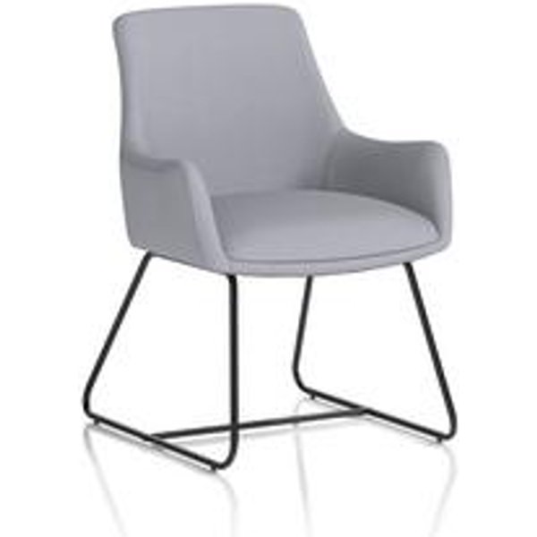 Quote Sled Base Reception Chair with Integrated Arms