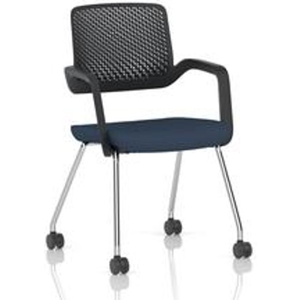 Cosmo Training Chair with Black Frame and Bespoke Seat Colour